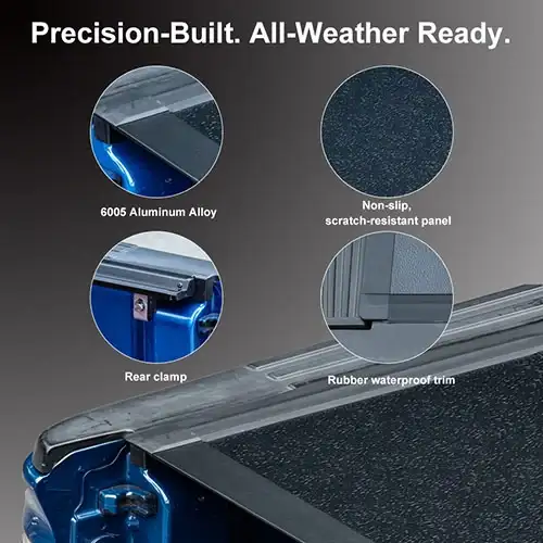 Low Profile Hard Quad-Fold Tonneau Cover for Honda Ridgeline